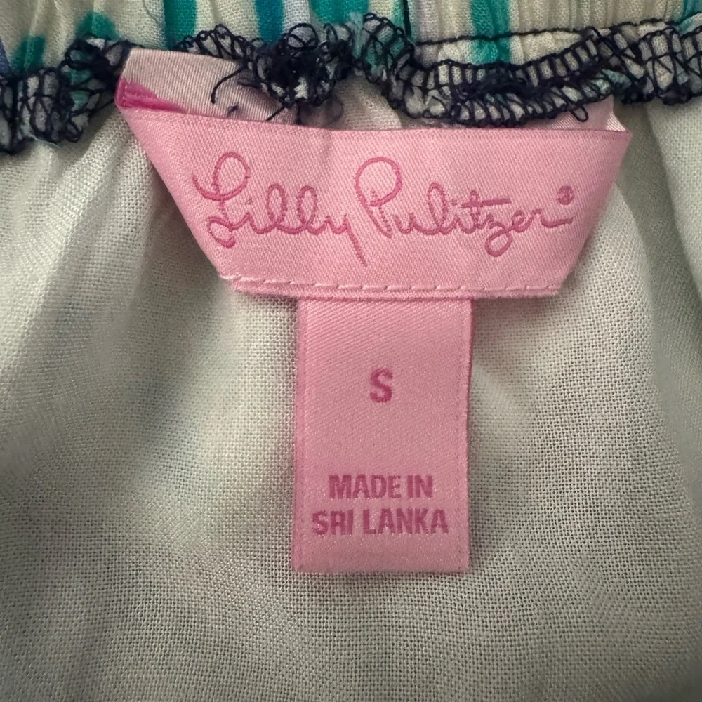 Lilly Pulitzer Nevie Off The Shoulder Dress Alotta Colada 30763 Small - Picture 2 of 4
